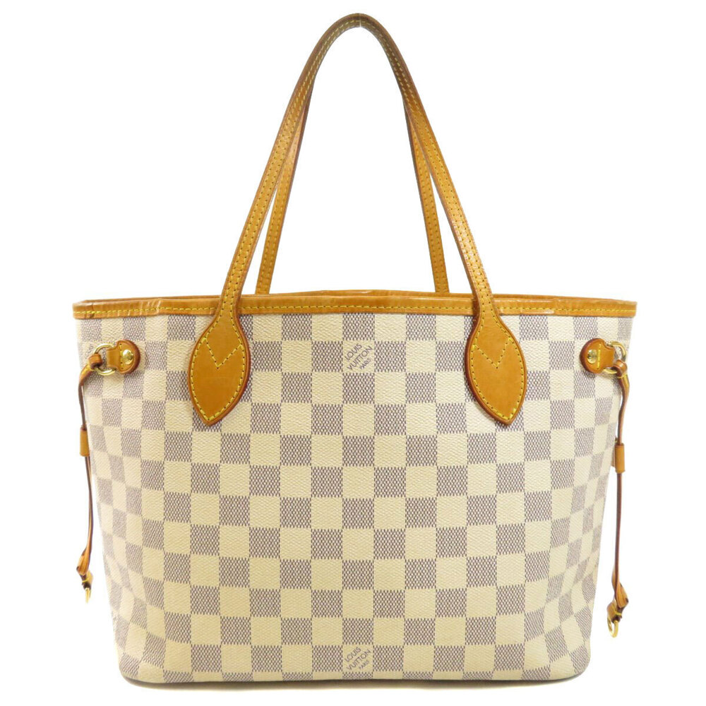 Louis Vuitton Canvas Damier Neverfull Tote Bag Brown